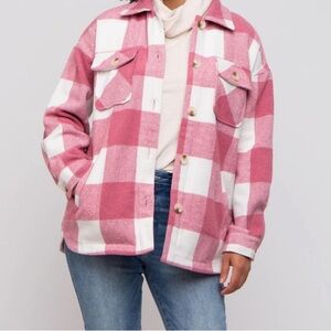 Pink Plaid Shacket